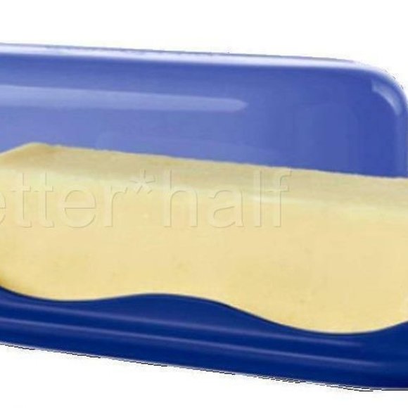 Tupperware ® NEW! Impressions BLUE Butter Dish - Picture 2 of 2